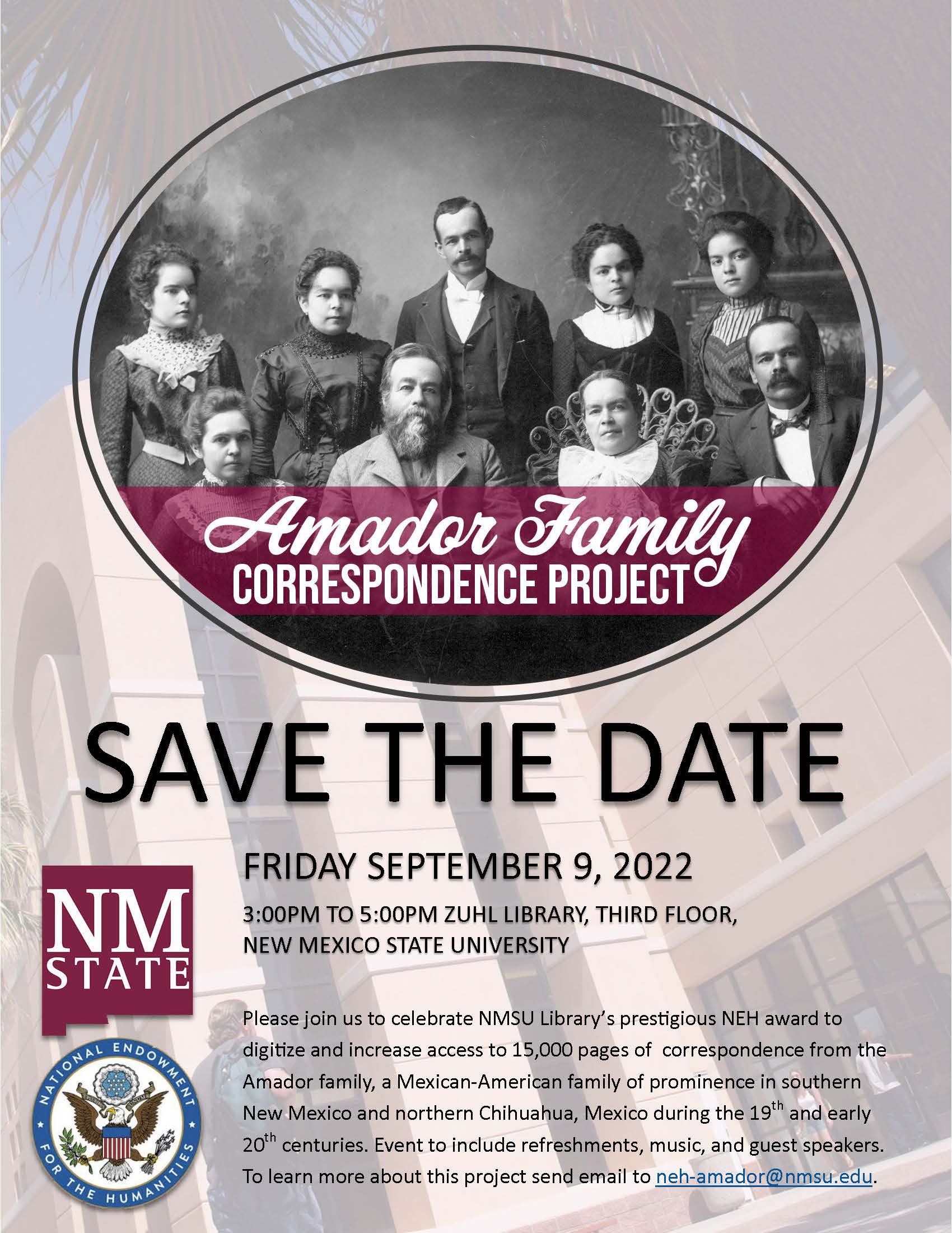 Amador Family correspondence project